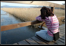 girl on bridge